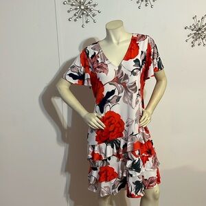IVANKA TRUMP Flower 🌺 Print Ruffled Dress
